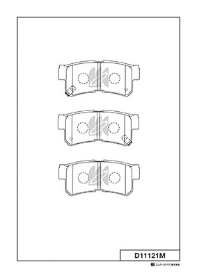 Комплект тормозных колодок, дисковый тормоз   D11121M   MK Kashiyama
