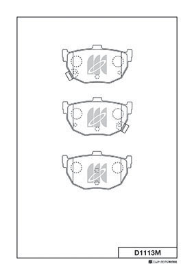 Комплект гальмівних накладок, дискове гальмо   D1113M   MK Kashiyama