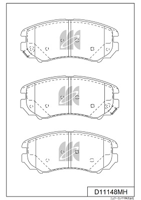 Комплект тормозных колодок, дисковый тормоз   D11148MH   MK Kashiyama