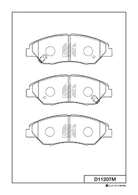 Комплект тормозных колодок, дисковый тормоз   D11207M   MK Kashiyama