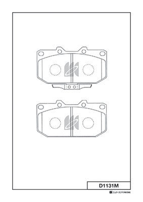 Комплект гальмівних накладок, дискове гальмо   D1131M   MK Kashiyama