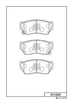 Комплект тормозных колодок, дисковый тормоз   D1133M   MK Kashiyama