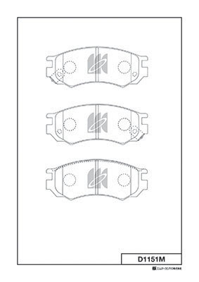 Комплект тормозных колодок, дисковый тормоз   D1151M   MK Kashiyama