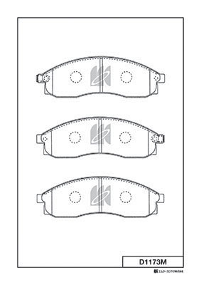 Комплект тормозных колодок, дисковый тормоз   D1173M   MK Kashiyama