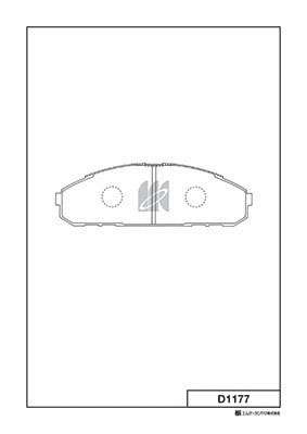 Комплект гальмівних накладок, дискове гальмо   D1177   MK Kashiyama
