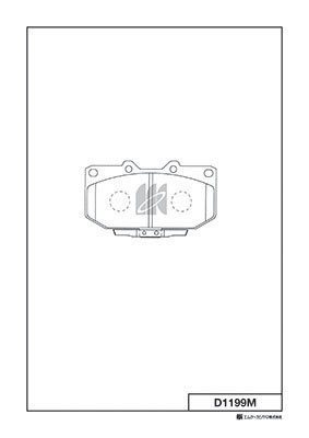 Комплект тормозных колодок, дисковый тормоз   D1199M   MK Kashiyama