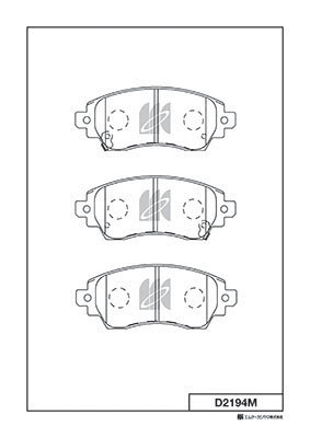 Комплект тормозных колодок, дисковый тормоз   D2194M   MK Kashiyama