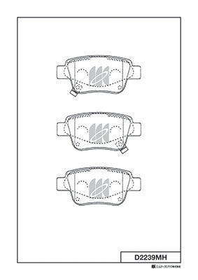 Комплект тормозных колодок, дисковый тормоз   D2239MH   MK Kashiyama