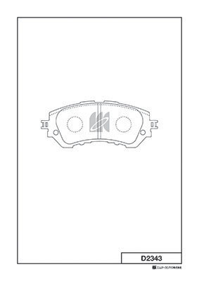 Комплект гальмівних накладок, дискове гальмо   D2343   MK Kashiyama