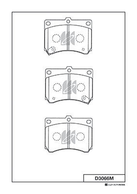 Комплект тормозных колодок, дисковый тормоз   D3066M   MK Kashiyama