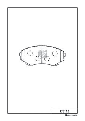 Комплект гальмівних накладок, дискове гальмо   D3110   MK Kashiyama