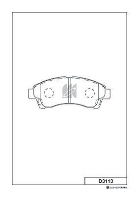 Комплект тормозных колодок, дисковый тормоз   D3113   MK Kashiyama