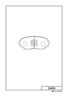 Комплект гальмівних накладок, дискове гальмо   D4025   MK Kashiyama
