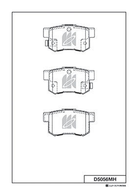 Комплект гальмівних накладок, дискове гальмо   D5056MH   MK Kashiyama