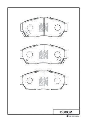 Комплект тормозных колодок, дисковый тормоз   D5088M   MK Kashiyama