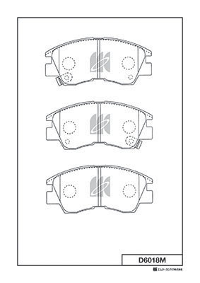 Комплект гальмівних накладок, дискове гальмо   D6018M   MK Kashiyama
