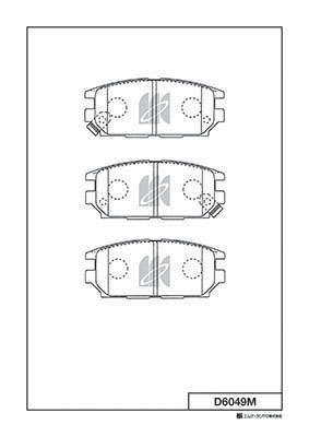 Комплект тормозных колодок, дисковый тормоз   D6049M   MK Kashiyama