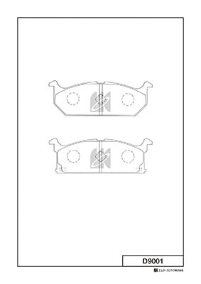 Комплект тормозных колодок, дисковый тормоз   D9001   MK Kashiyama