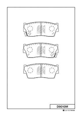 Комплект тормозных колодок, дисковый тормоз   D9010M   MK Kashiyama