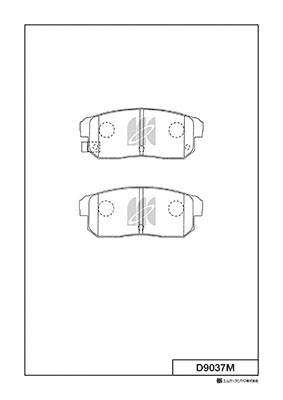Комплект тормозных колодок, дисковый тормоз   D9037M   MK Kashiyama