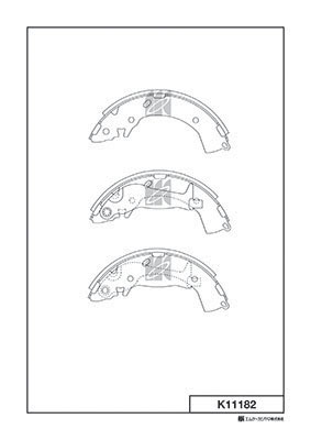 Комплект тормозных колодок   K11182   MK Kashiyama