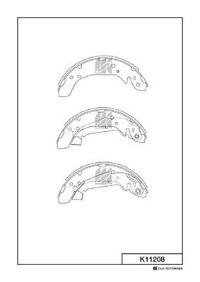 Комплект тормозных колодок   K11208   MK Kashiyama