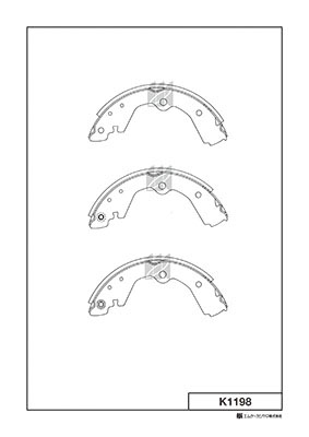Комплект тормозных колодок   K1198   MK Kashiyama