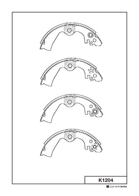 Комплект тормозных колодок   K1204   MK Kashiyama