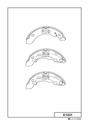 Комплект тормозных колодок   K1251   MK Kashiyama