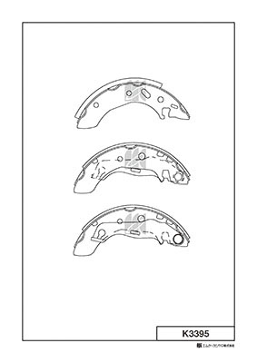 Комплект тормозных колодок   K3395   MK Kashiyama