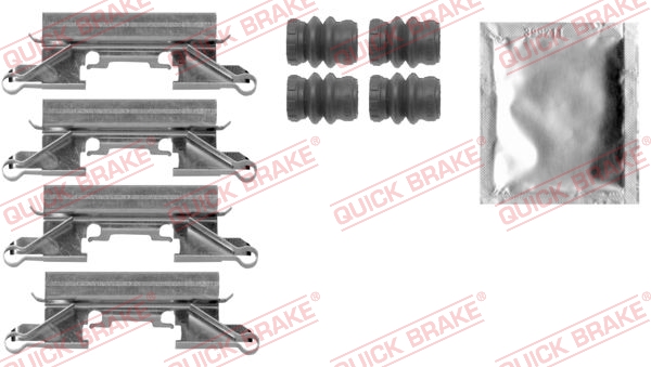 Комплект приладдя, накладка дискового гальма   109-0002   QUICK BRAKE