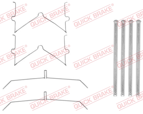 Комплект приладдя, накладка дискового гальма   109-0003   QUICK BRAKE