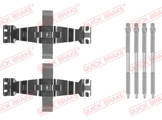 Комплект приладдя, накладка дискового гальма   109-0022   QUICK BRAKE