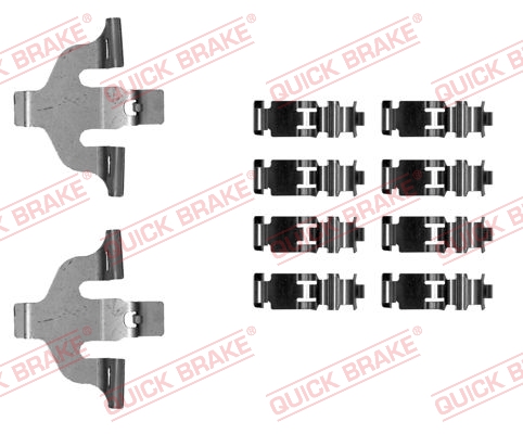 Комплект приладдя, накладка дискового гальма   109-0030   QUICK BRAKE