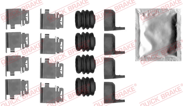 Комплект приладдя, накладка дискового гальма   109-0036   QUICK BRAKE