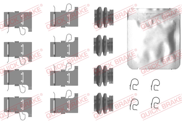 Комплект приладдя, накладка дискового гальма   109-0084   QUICK BRAKE