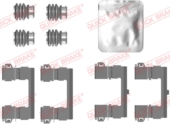 Комплект приладдя, накладка дискового гальма   109-0112   QUICK BRAKE