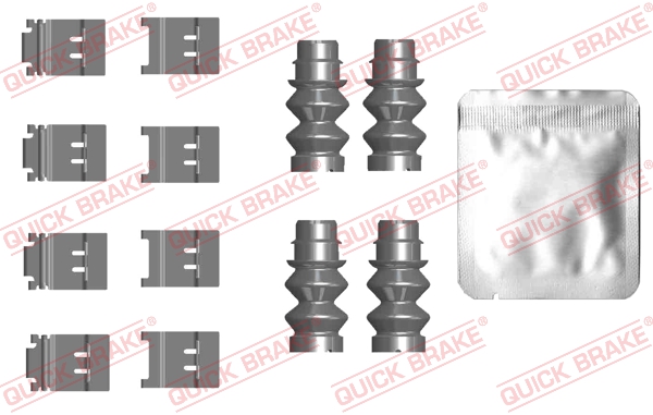 Комплект приладдя, накладка дискового гальма   109-0124   QUICK BRAKE