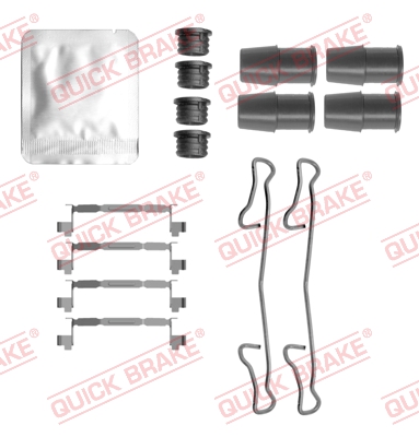 Комплект приладдя, накладка дискового гальма   109-0167   QUICK BRAKE