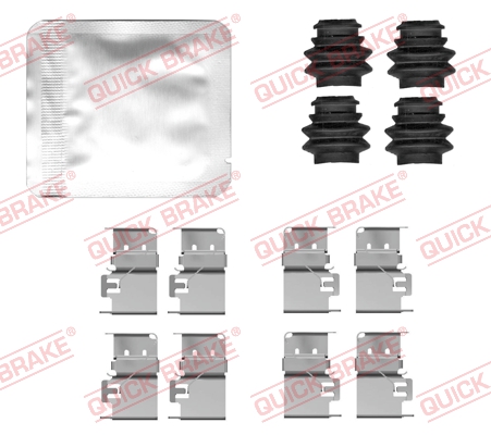 Комплект приладдя, накладка дискового гальма   109-0172   QUICK BRAKE