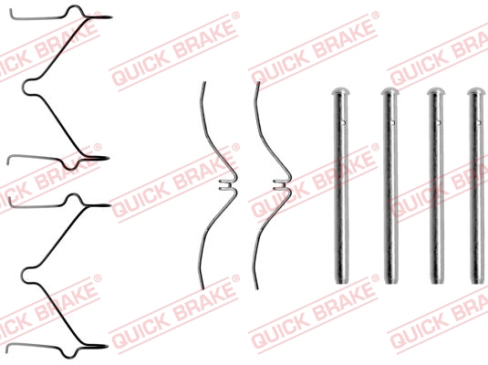 Комплект приладдя, накладка дискового гальма   109-1124   QUICK BRAKE