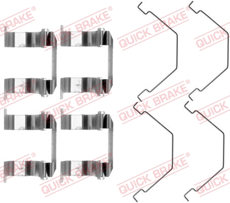 Комплект приладдя, накладка дискового гальма   109-1158   QUICK BRAKE