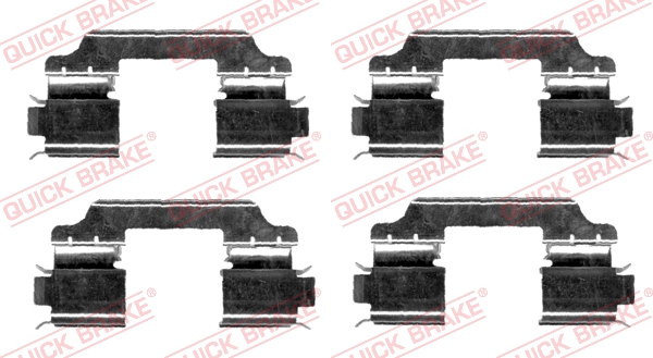 Комплектующие, колодки дискового тормоза   109-1654   QUICK BRAKE