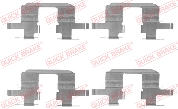 Комплект приладдя, накладка дискового гальма   109-1711   QUICK BRAKE