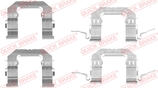 Комплект приладдя, накладка дискового гальма   109-1722   QUICK BRAKE