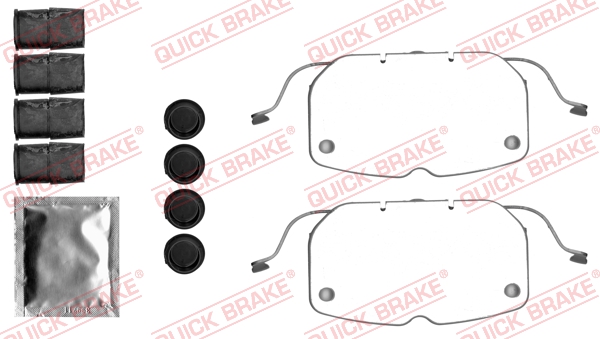 Комплект приладдя, накладка дискового гальма   109-1792   QUICK BRAKE