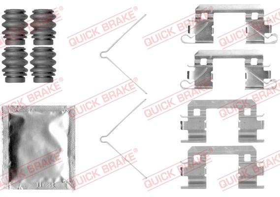Комплект приладдя, накладка дискового гальма   109-1811   QUICK BRAKE