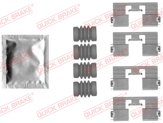 Комплект приладдя, накладка дискового гальма   109-1818   QUICK BRAKE