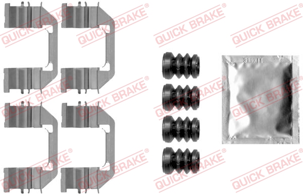 Комплектующие, колодки дискового тормоза   109-1888   QUICK BRAKE