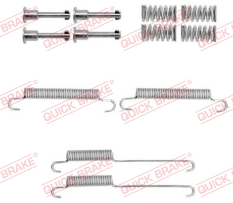 Комплект приладдя, колодка стоянкового гальма   105-0892   QUICK BRAKE